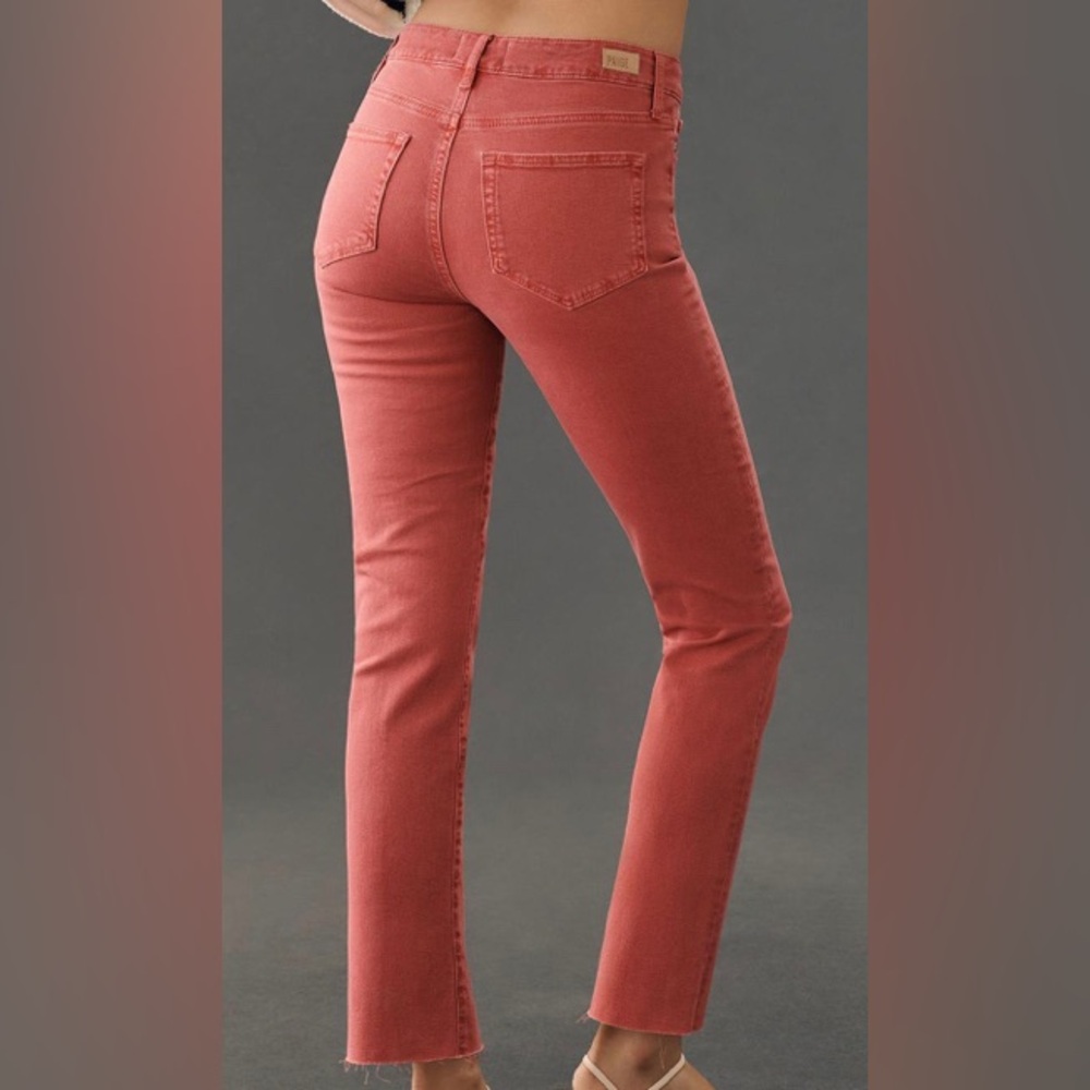 #144 PAIGE Cindy High-Rise Straight Ankle Denim Jean Vintage Sweet Rose, Size 31 - Picture 2 of 16